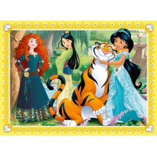 84798Z imagine comestibila din zahar cu printesele Jasmine Rajah Merida si Mulan 29x20cm